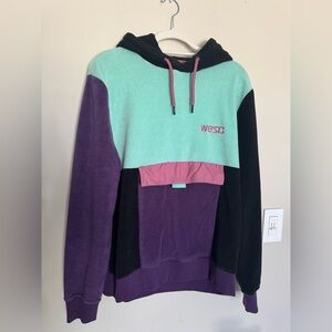 WESC Colorblock Fleece Hoodie - Womens XL / Mens L